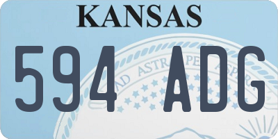 KS license plate 594ADG