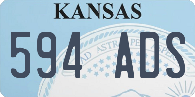 KS license plate 594ADS