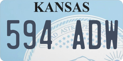 KS license plate 594ADW