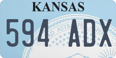 KS license plate 594ADX