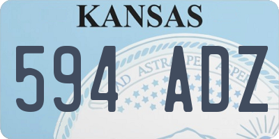 KS license plate 594ADZ