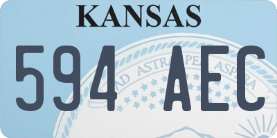 KS license plate 594AEC