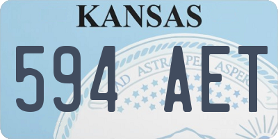 KS license plate 594AET