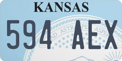 KS license plate 594AEX