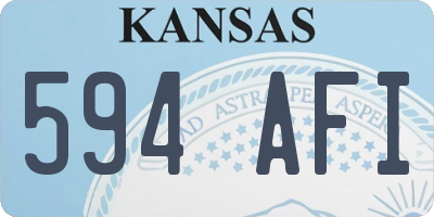 KS license plate 594AFI