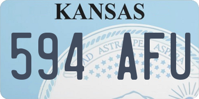 KS license plate 594AFU