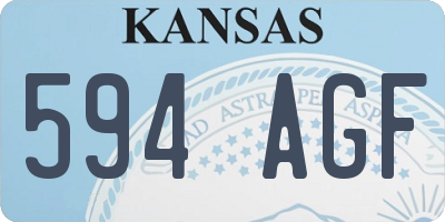 KS license plate 594AGF