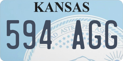 KS license plate 594AGG