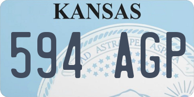 KS license plate 594AGP