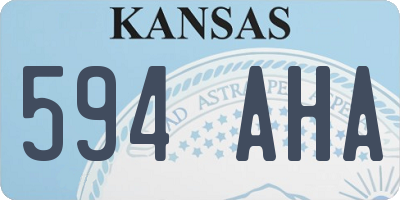 KS license plate 594AHA
