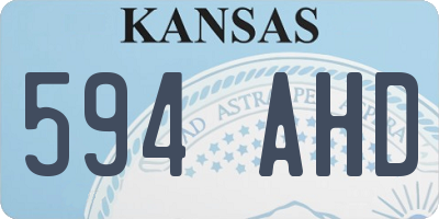KS license plate 594AHD