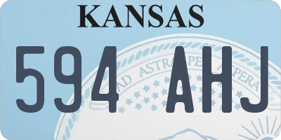 KS license plate 594AHJ
