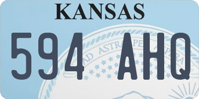 KS license plate 594AHQ