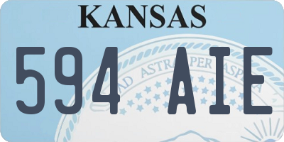 KS license plate 594AIE