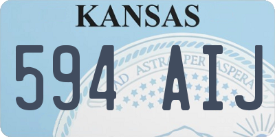 KS license plate 594AIJ