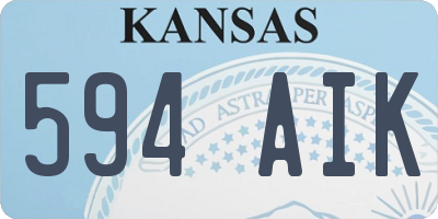 KS license plate 594AIK