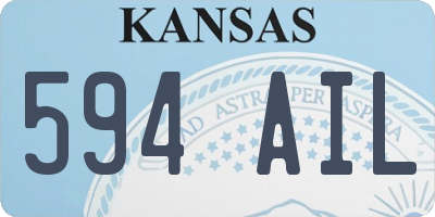 KS license plate 594AIL