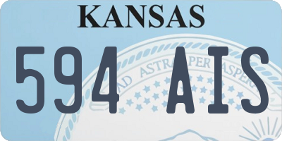 KS license plate 594AIS