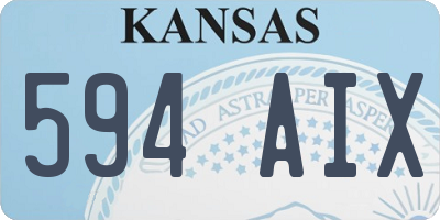 KS license plate 594AIX