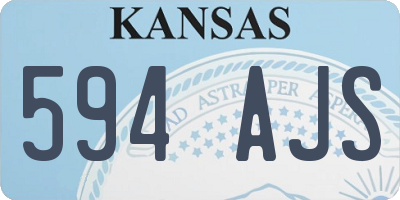 KS license plate 594AJS