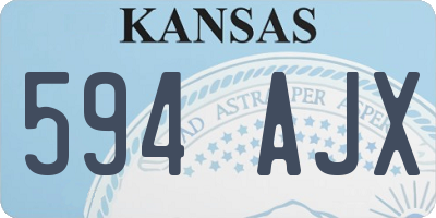 KS license plate 594AJX