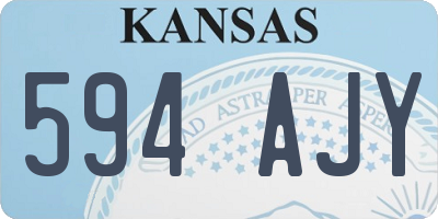 KS license plate 594AJY