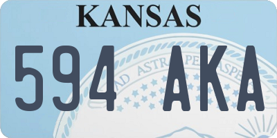 KS license plate 594AKA