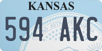 KS license plate 594AKC