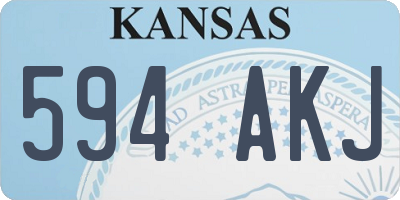 KS license plate 594AKJ