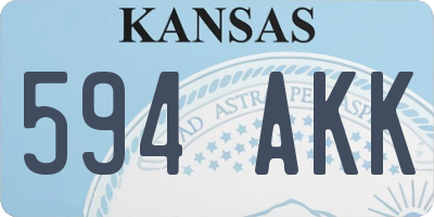 KS license plate 594AKK