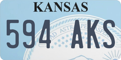 KS license plate 594AKS