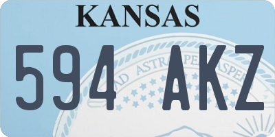 KS license plate 594AKZ