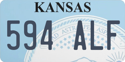 KS license plate 594ALF