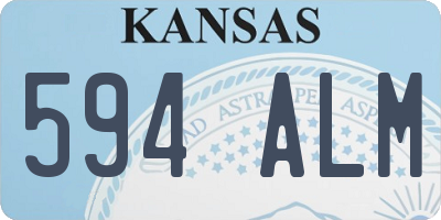 KS license plate 594ALM