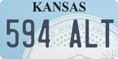 KS license plate 594ALT