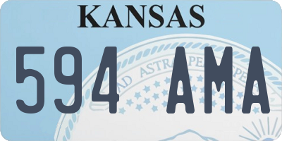 KS license plate 594AMA