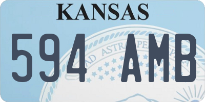 KS license plate 594AMB