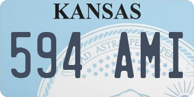 KS license plate 594AMI