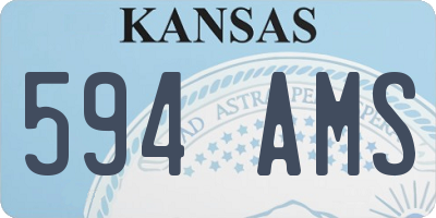 KS license plate 594AMS