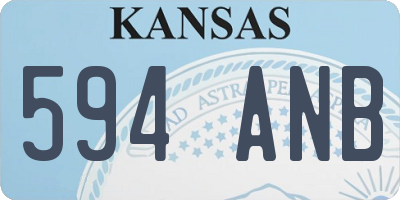 KS license plate 594ANB