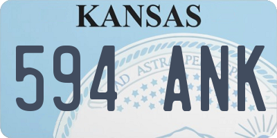 KS license plate 594ANK