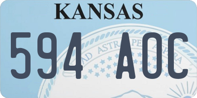 KS license plate 594AOC