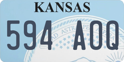 KS license plate 594AOQ