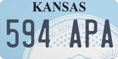 KS license plate 594APA