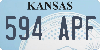 KS license plate 594APF