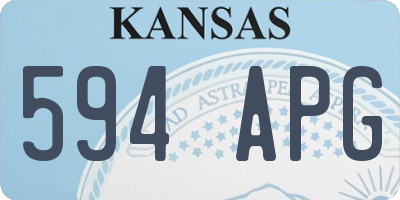 KS license plate 594APG