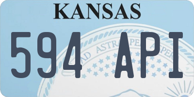 KS license plate 594API