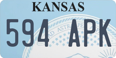KS license plate 594APK