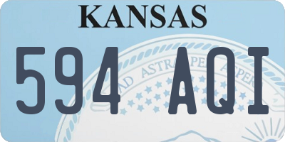 KS license plate 594AQI