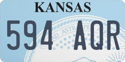 KS license plate 594AQR